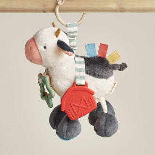 Itzy Ritzy - Itzy Ritzy - Cow Itzy Friends Link & Love™ Activity Plush - Classy Rascals Boutique