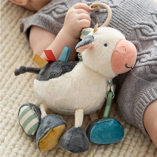 Itzy Ritzy - Itzy Ritzy - Cow Itzy Friends Link & Love™ Activity Plush - Classy Rascals Boutique