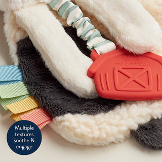 Itzy Ritzy - Itzy Ritzy - Itzy Lovey™ Plush with Silicone Teether Toy Cow - Classy Rascals Boutique