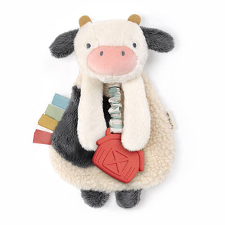 Itzy Ritzy - Itzy Ritzy - Itzy Lovey™ Plush with Silicone Teether Toy Cow - Classy Rascals Boutique