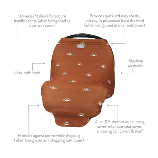 Itzy Ritzy - Itzy Ritzy - Terracotta Sunrise Mom Boss™ 4 - in - 1 Multi - Use Cover - Classy Rascals Boutique