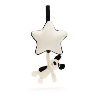 Jellycat - Jellycat Bashful Black & Cream Puppy Musical Pull - Classy Rascals Boutique
