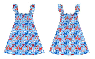 Joan's - Joan's - Fourth of July Smocked Bamboo Dress - Classy Rascals Boutique