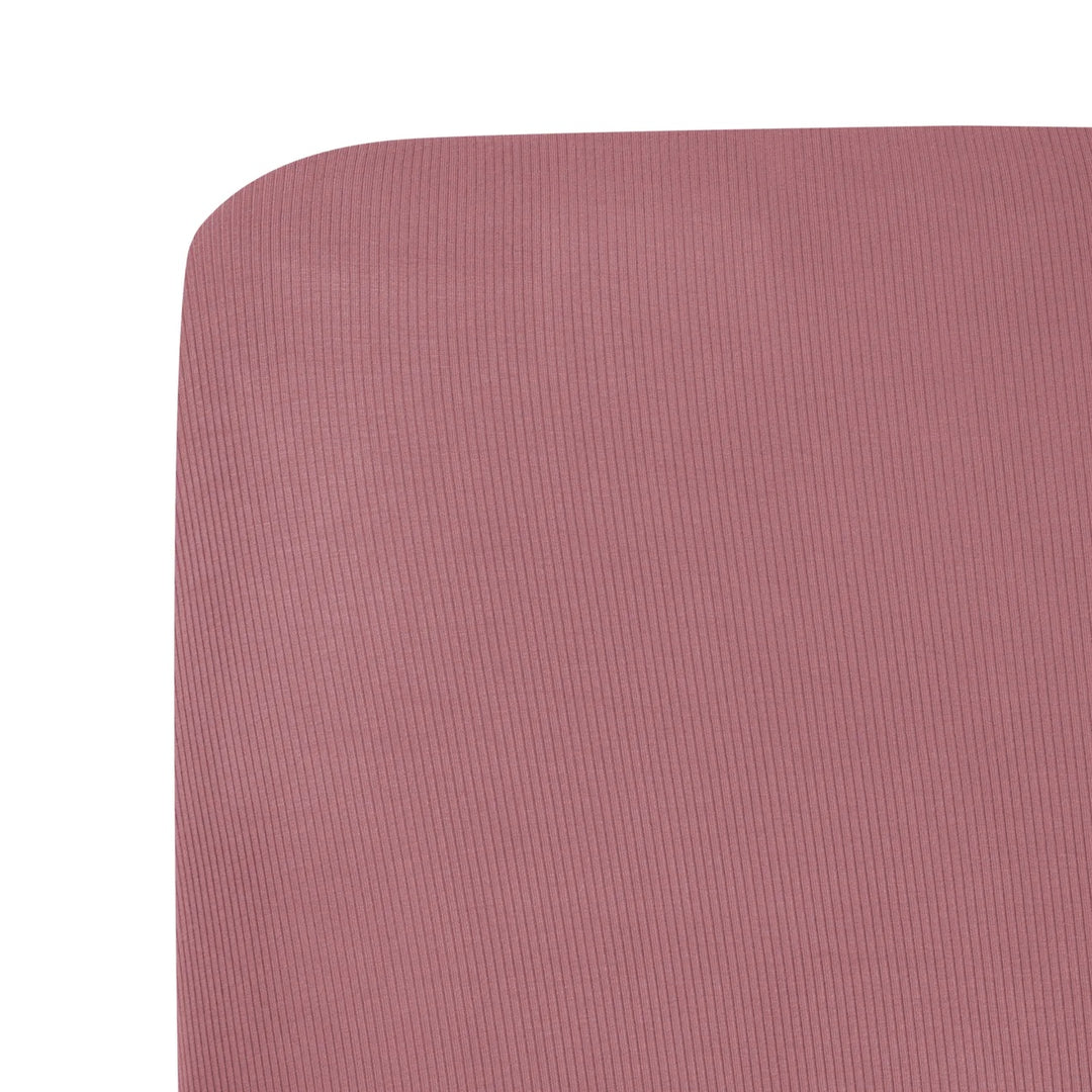 Kyte Baby Ribbed Crib Sheet in Dusty Rose