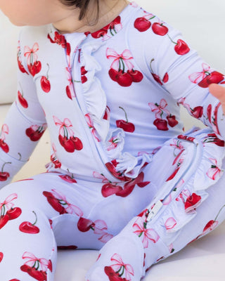 Lev Baby - Lev Baby Alice Ruffled Zippered Footie - Classy Rascals Boutique