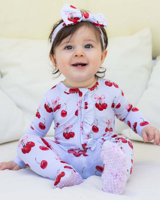 Lev Baby - Lev Baby Alice Ruffled Zippered Footie - Classy Rascals Boutique