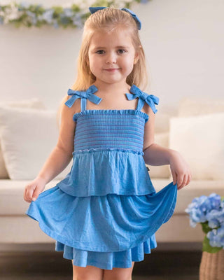 Lev Baby - Lev Baby Denim Double Layer Skirt - Classy Rascals Boutique