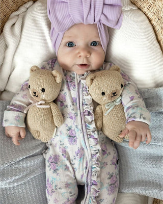 Lev Baby - Lev Baby Etta Ruffled Zippered Footie - Classy Rascals Boutique