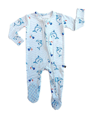 Lev Baby - Lev Baby Flynn Zippered Footie - Classy Rascals Boutique