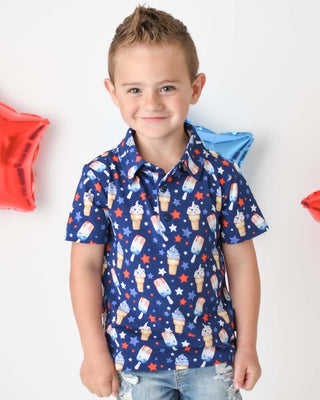 Lev Baby - Lev Baby Franklin Polo Tee - Classy Rascals Boutique