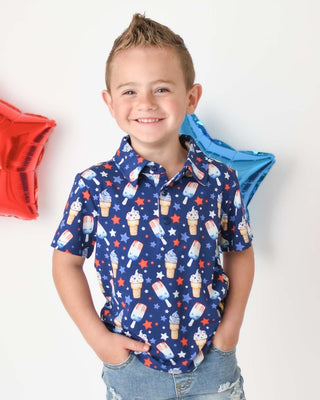 Lev Baby - Lev Baby Franklin Polo Tee - Classy Rascals Boutique