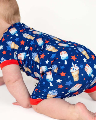 Lev Baby - Lev Baby Franklin Shorts Romper - Classy Rascals Boutique