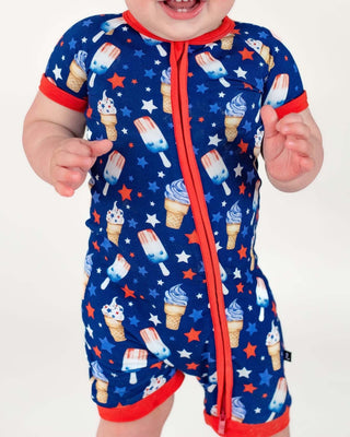 Lev Baby - Lev Baby Franklin Shorts Romper - Classy Rascals Boutique