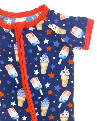 Lev Baby - Lev Baby Franklin Shorts Romper - Classy Rascals Boutique