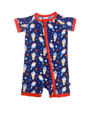 Lev Baby - Lev Baby Franklin Shorts Romper - Classy Rascals Boutique