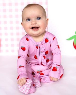Lev Baby - Lev Baby Hadley Ruffled Zippered Footie - Classy Rascals Boutique