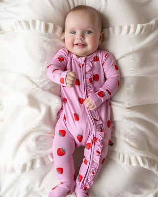Lev Baby - Lev Baby Hadley Ruffled Zippered Footie - Classy Rascals Boutique