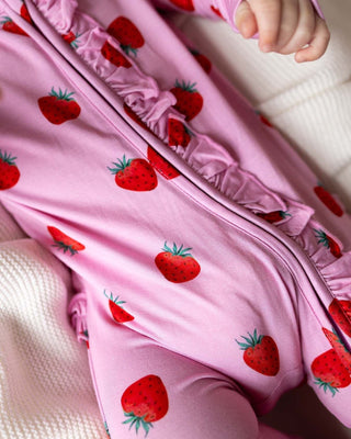 Lev Baby - Lev Baby Hadley Ruffled Zippered Footie - Classy Rascals Boutique