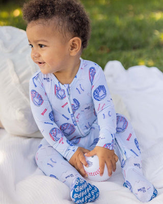 Lev Baby - Lev Baby Home Run Zippered Footie - Classy Rascals Boutique