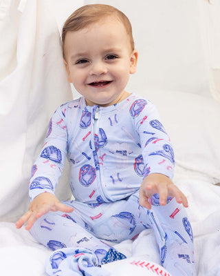 Lev Baby - Lev Baby Home Run Zippered Footie - Classy Rascals Boutique