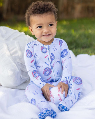 Lev Baby - Lev Baby Home Run Zippered Footie - Classy Rascals Boutique