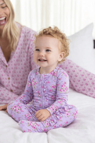 Lev Baby - Lev Baby Sylvie Ruffled Zippered Footie - Classy Rascals Boutique