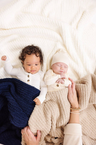 Lou Lou & Company - Lou Lou & Company - Chenille Blanket - Oatmeal - Classy Rascals Boutique