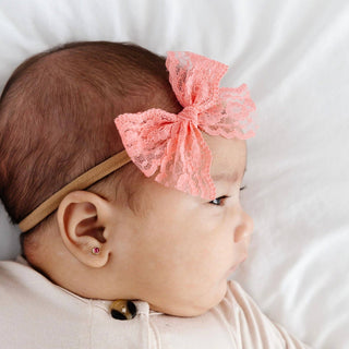 Lou Lou & Company - Lou Lou & Company - Lace Bow - Watermelon - Classy Rascals Boutique