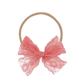 Lou Lou & Company - Lou Lou & Company - Lace Bow - Watermelon - Classy Rascals Boutique