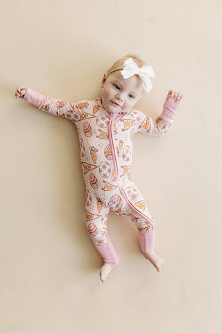 Lucky Panda Kids - Lucky Panda Kids - Bamboo Baby Zip Romper | Easter Hop - Classy Rascals Boutique