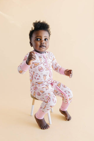 Lucky Panda Kids - Lucky Panda Kids - Bamboo Baby Zip Romper | Easter Hop - Classy Rascals Boutique