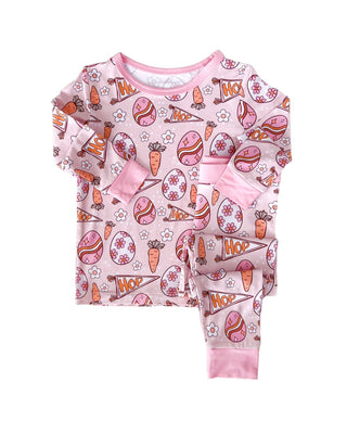Lucky Panda Kids - Lucky Panda Kids - Bamboo Two Piece Set | Easter Hop - Classy Rascals Boutique
