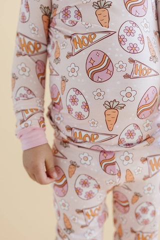 Lucky Panda Kids - Lucky Panda Kids - Bamboo Two Piece Set | Easter Hop - Classy Rascals Boutique
