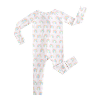 Luxie Charm - Luxie Charm - Forever Rainbow Zippered Romper I NICU Going Home Outfit - Classy Rascals Boutique