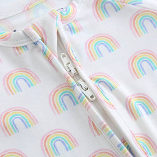 Luxie Charm - Luxie Charm - Forever Rainbow Zippered Romper I NICU Going Home Outfit - Classy Rascals Boutique