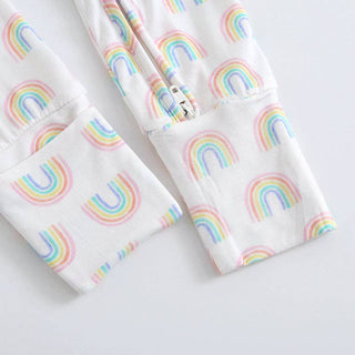 Luxie Charm - Luxie Charm - Forever Rainbow Zippered Romper I NICU Going Home Outfit - Classy Rascals Boutique