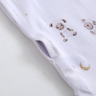 Luxie Charm - Luxie Charm - Little Lamb Zippered Baby Romper - Classy Rascals Boutique