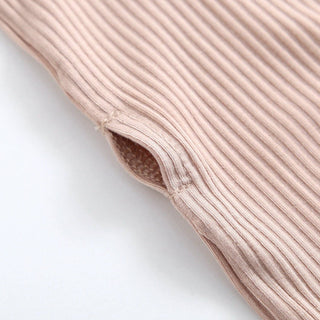 Luxie Charm - Luxie Charm - Maple Ribbed Zippered Baby Romper - Classy Rascals Boutique
