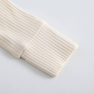 Luxie Charm - Luxie Charm - Oatmeal Ribbed Zippered Baby Romper - Classy Rascals Boutique