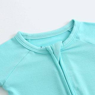 Luxie Charm - Luxie Charm - Turquoise Zippered Romper NICU Newborn Outfit - Classy Rascals Boutique