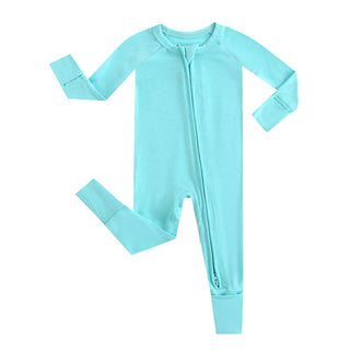 Luxie Charm - Luxie Charm - Turquoise Zippered Romper NICU Newborn Outfit - Classy Rascals Boutique