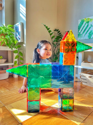 Magna - Tiles - Magna - Tiles - Magna - Tiles Clear Colors 32 - Piece Set - Classy Rascals Boutique