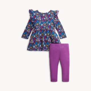 Magnetic Me - Magnetic Me Astrid Modal Long Sleeve Ruffle Dress & Legging Set | Girls - Classy Rascals Boutique