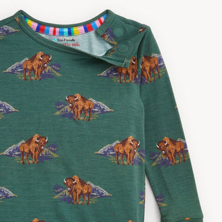 Magnetic Me - Magnetic Me Bison Modal Long Sleeve Pajamas | Kids - Classy Rascals Boutique
