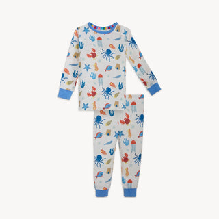 Magnetic Me - Magnetic Me Deep Chic Blue Modal L/S PJ - Classy Rascals Boutique
