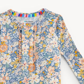 Magnetic Me - Magnetic Me Flora Modal Long Sleeve Ruffle Pajamas | Girls - Classy Rascals Boutique