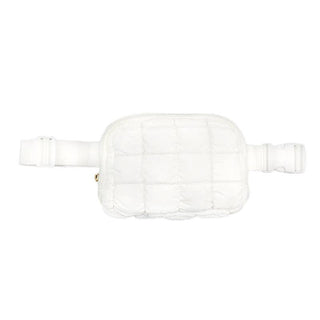 Mavi Bandz - Mavi Bandz - Karma Collection Clean White Puffer Waist Belt Bag - Classy Rascals Boutique