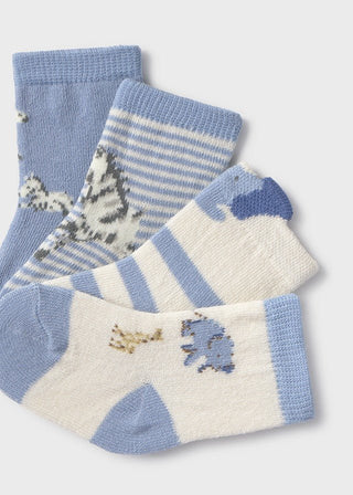 Mayoral - Mayoral 4pc Set Socks Blue Bell - Classy Rascals Boutique