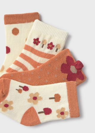 Mayoral - Mayoral 4pc Set Socks Cinnamon - Classy Rascals Boutique