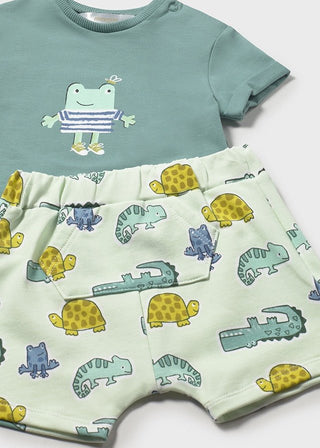 Mayoral - Mayoral Baby Boy Frog Short Trousers Set - Classy Rascals Boutique